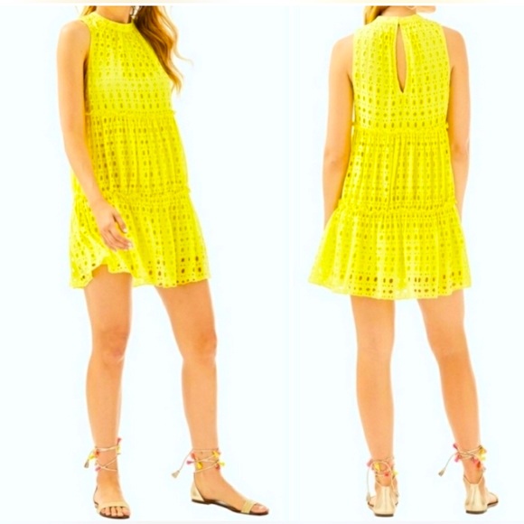 Lilly Pulitzer Indira Dress Size XS color: buttercup yellow - Picture 4 of 7